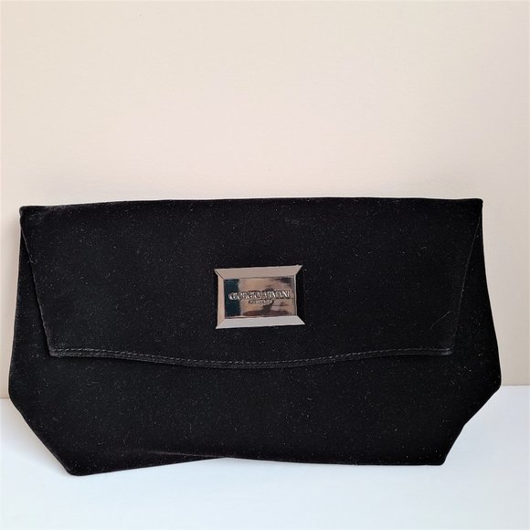 Giorgio Armani velvet perfumes bag clutch. - Picture 1 of 6